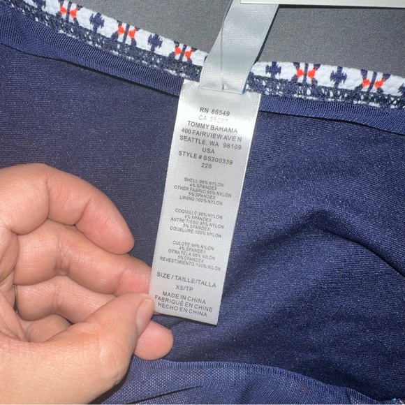 Nwt tommy bahama Island Cays Ikat Hi Waist Bottoms sz XS #TT - Picture 5 of 5